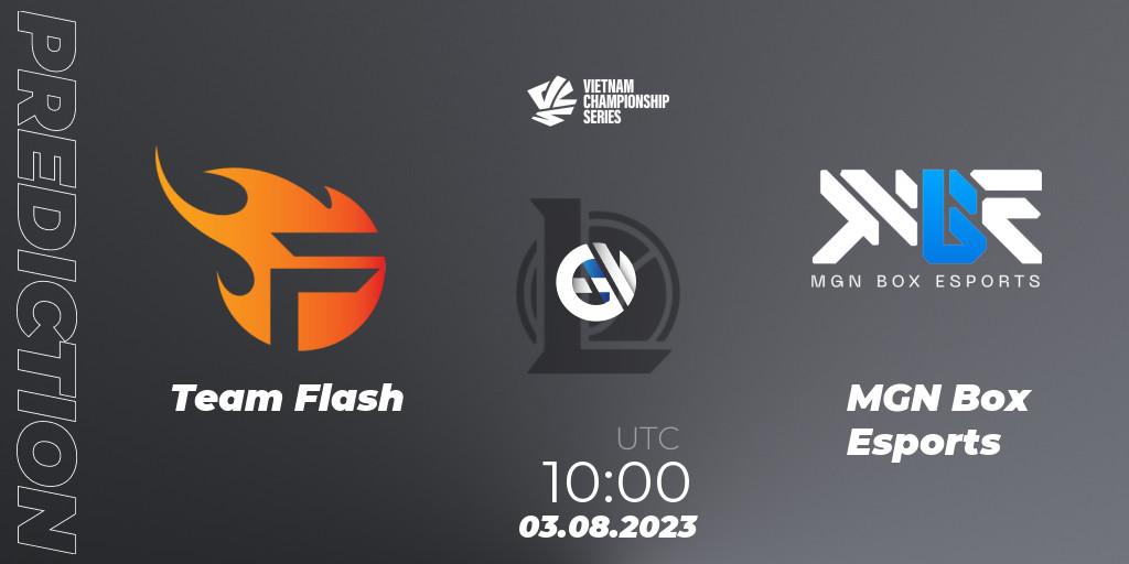 Team Flash - MGN Box Esports: ennuste. 05.08.2023 at 10:00, LoL, VCS Dusk 2023