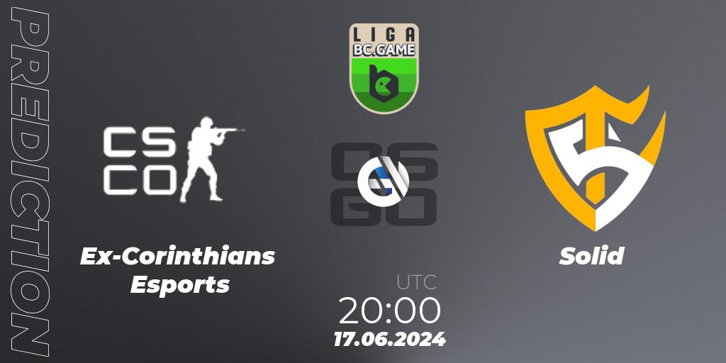 Ex-Corinthians Esports - Solid: ennuste. 17.06.2024 at 20:00, Counter-Strike (CS2), Dust2 Brasil Liga Season 3