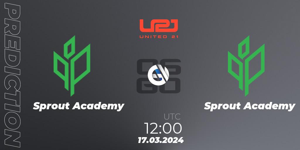 Sprout Academy - ENCE Academy: ennuste. 18.03.24, CS2 (CS:GO), United21 Season 13