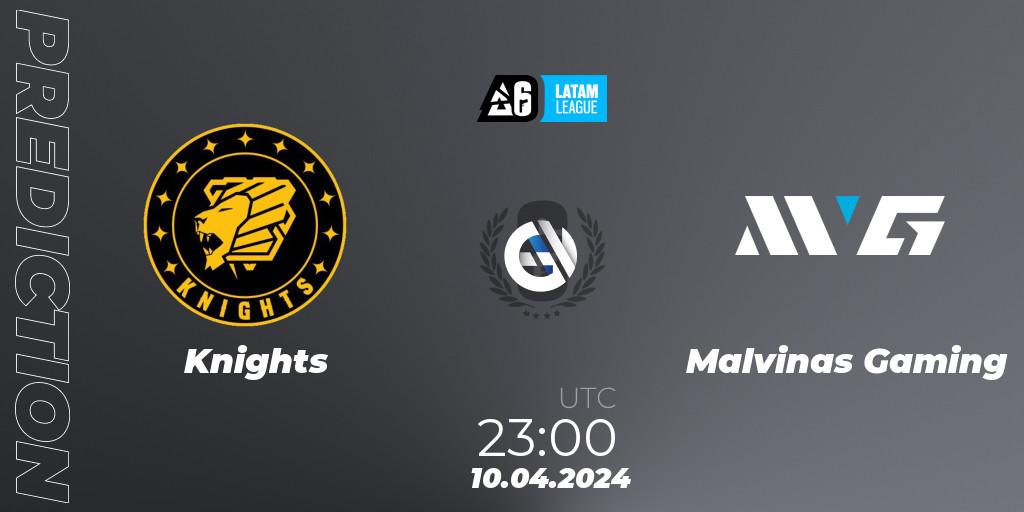Knights - Malvinas Gaming: ennuste. 10.04.2024 at 23:00, Rainbow Six, LATAM League 2024 - Stage 1: LATAM South