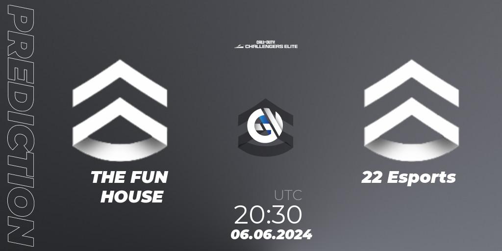 THE FUN HOUSE - 22 Esports: ennuste. 06.06.2024 at 19:30, Call of Duty, Call of Duty Challengers 2024 - Elite 3: EU