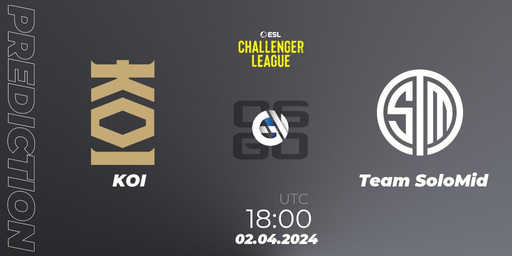KOI - Team SoloMid: ennuste. 02.04.24, CS2 (CS:GO), ESL Challenger League Season 47: Europe