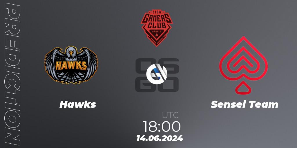 Hawks - Sensei Team: ennuste. 14.06.2024 at 18:00, Counter-Strike (CS2), Gamers Club Liga Série A: June 2024