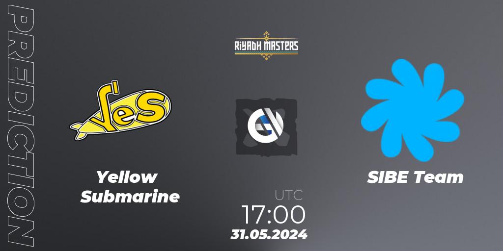 Yellow Submarine - SIBE Team: ennuste. 31.05.2024 at 17:20, Dota 2, Riyadh Masters 2024: Eastern Europe Closed Qualifier