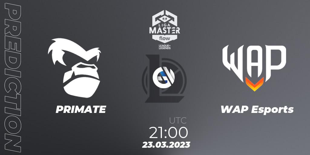 PRIMATE - WAP Esports: ennuste. 23.03.23, LoL, Liga Master Opening 2023 - Playoffs