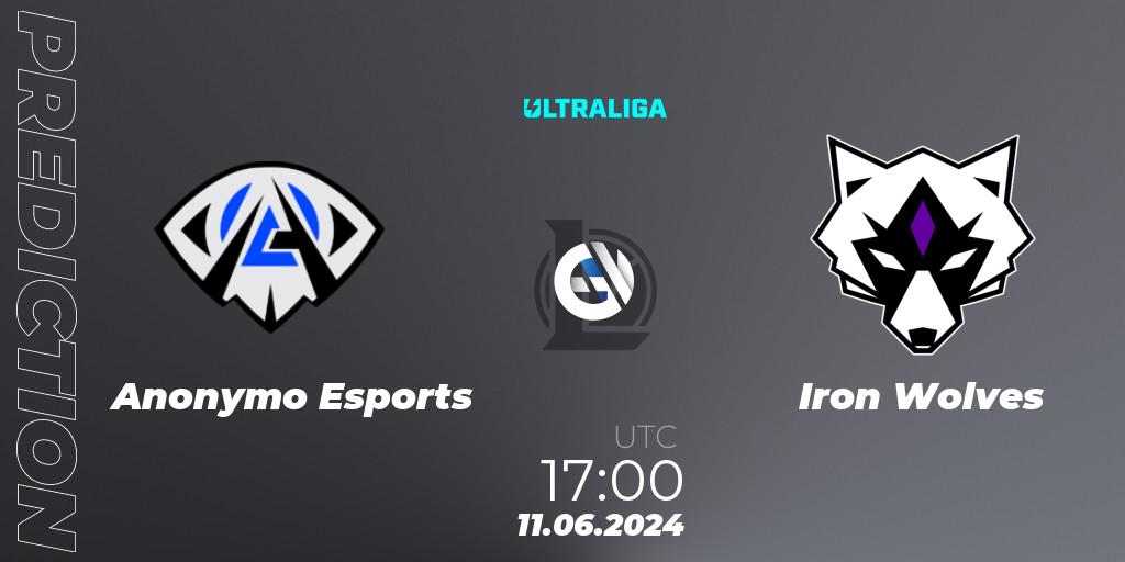 Anonymo Esports - Iron Wolves: ennuste. 03.07.2024 at 17:00, LoL, Ultraliga Season 12