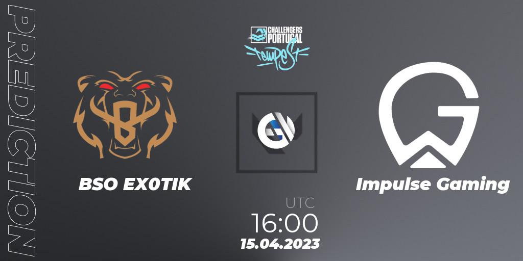 BSO EX0TIK - Impulse Gaming: ennuste. 15.04.23, VALORANT, VALORANT Challengers 2023 Portugal: Tempest Split 2