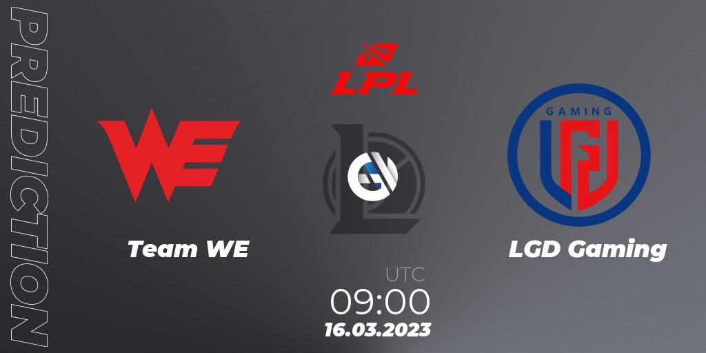 Team WE - LGD Gaming: ennuste. 16.03.2023 at 09:00, LoL, LPL Spring 2023 - Group Stage