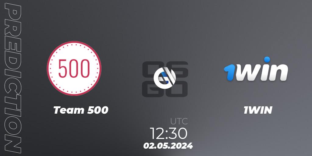 Team 500 - 1WIN: ennuste. 02.05.24, CS2 (CS:GO), HellCup #9