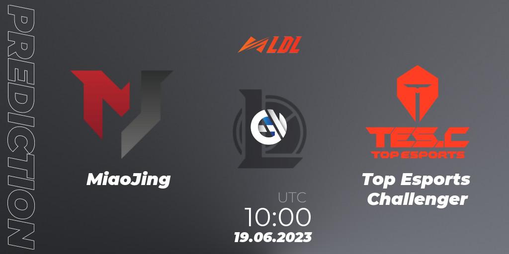 MiaoJing - Top Esports Challenger: ennuste. 19.06.2023 at 11:00, LoL, LDL 2023 - Regular Season - Stage 3