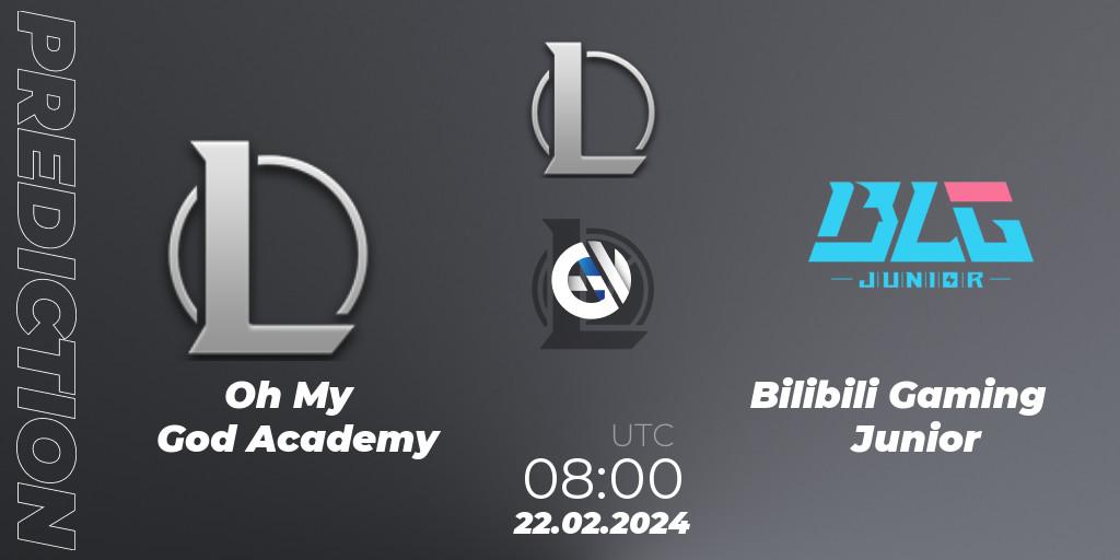 Oh My God Academy - Bilibili Gaming Junior: ennuste. 22.02.2024 at 08:00, LoL, LDL 2024 - Stage 1
