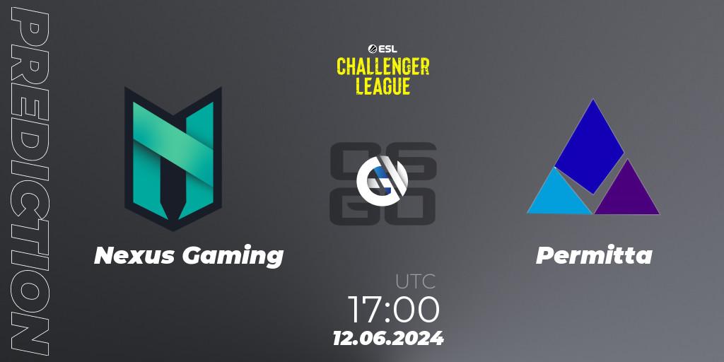 Nexus Gaming - Permitta: ennuste. 12.06.2024 at 17:00, Counter-Strike (CS2), ESL Challenger League Season 47 Relegation: Europe