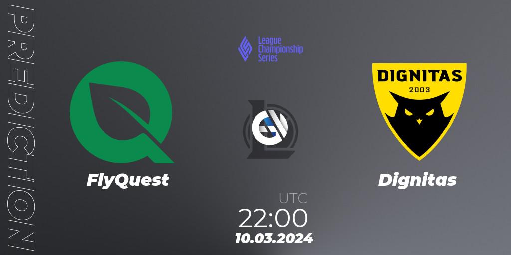 FlyQuest - Dignitas: ennuste. 10.03.2024 at 23:00, LoL, LCS Spring 2024 - Group Stage