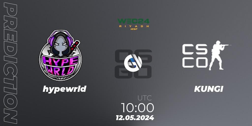 hypewrld - KUNGI: ennuste. 12.05.2024 at 10:00, Counter-Strike (CS2), IESF World Esports Championship 2024: Latvian Qualifier