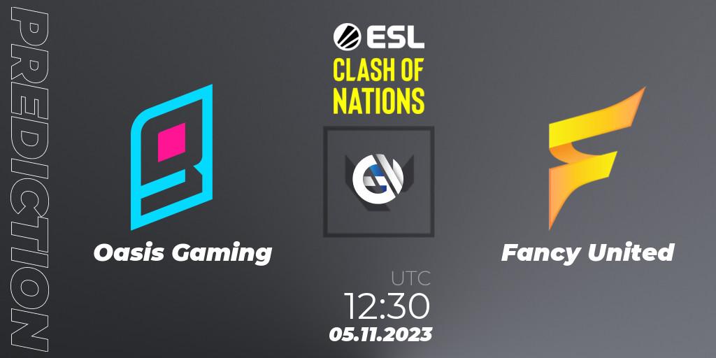 Oasis Gaming - Fancy United: ennuste. 05.11.2023 at 13:00, VALORANT, ESL Clash of Nations 2023 - SEA Closed Qualifier