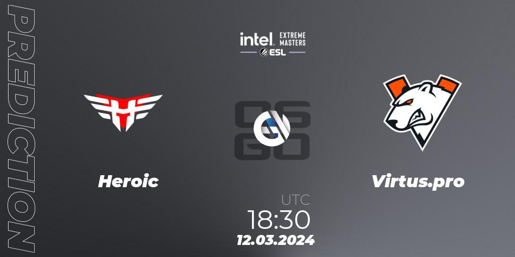 Heroic - Virtus.pro: ennuste. 12.03.24, CS2 (CS:GO), Intel Extreme Masters Dallas 2024: European Closed Qualifier