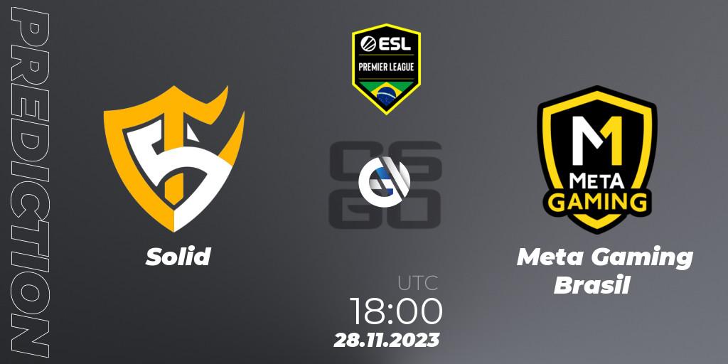 Solid - Meta Gaming Brasil: ennuste. 28.11.2023 at 18:00, Counter-Strike (CS2), ESL Brasil Premier League Season 15