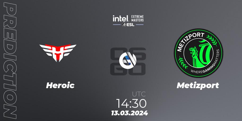 Heroic - Metizport: ennuste. 13.03.24, CS2 (CS:GO), Intel Extreme Masters Dallas 2024: European Closed Qualifier