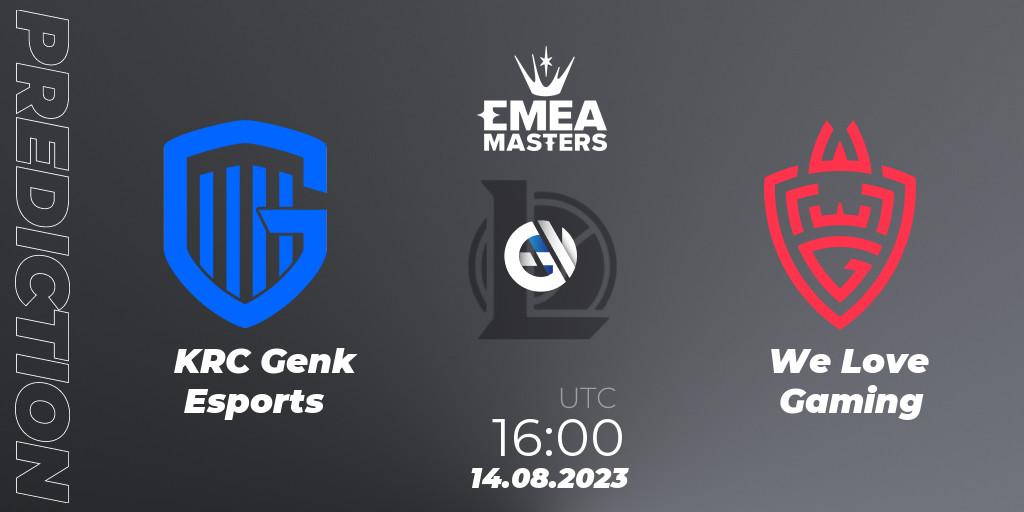 KRC Genk Esports - We Love Gaming: ennuste. 14.08.2023 at 16:15, LoL, EMEA Masters Summer 2023