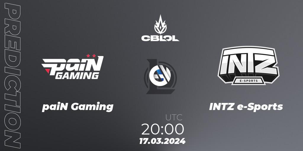 paiN Gaming - INTZ e-Sports: ennuste. 17.03.24, LoL, CBLOL Split 1 2024 - Group Stage