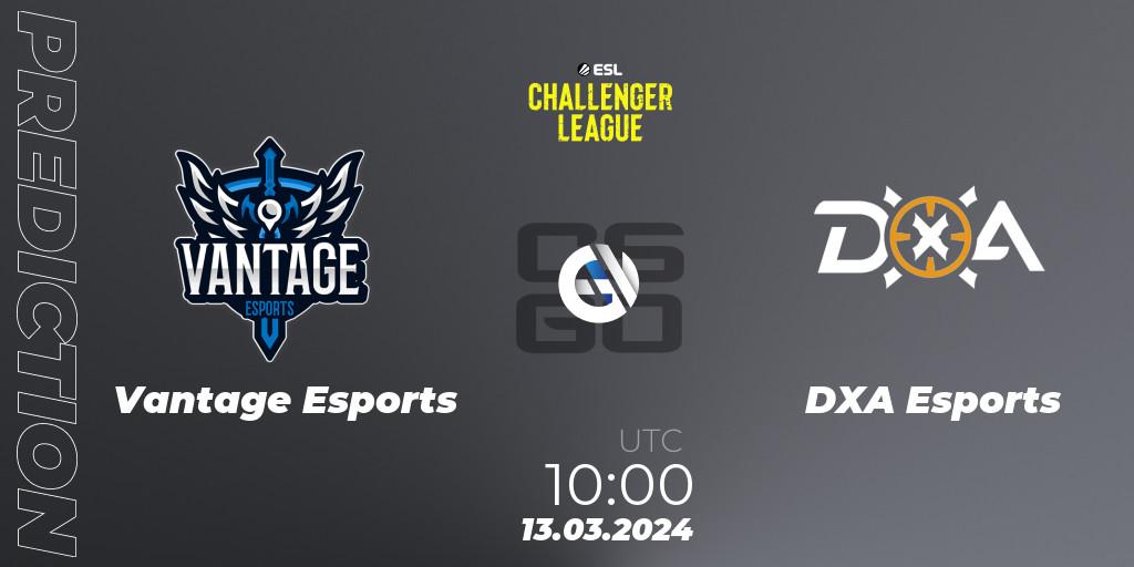 Vantage Esports - DXA Esports: ennuste. 13.03.2024 at 10:00, Counter-Strike (CS2), ESL Challenger League Season 47: Oceania