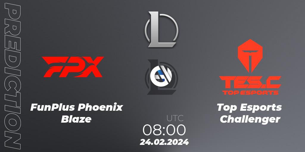 FunPlus Phoenix Blaze - Top Esports Challenger: ennuste. 24.02.2024 at 08:00, LoL, LDL 2024 - Stage 1