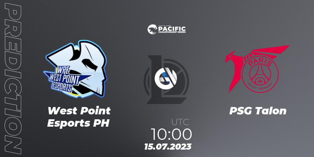 West Point Esports PH - PSG Talon: ennuste. 15.07.2023 at 10:00, LoL, PACIFIC Championship series Group Stage