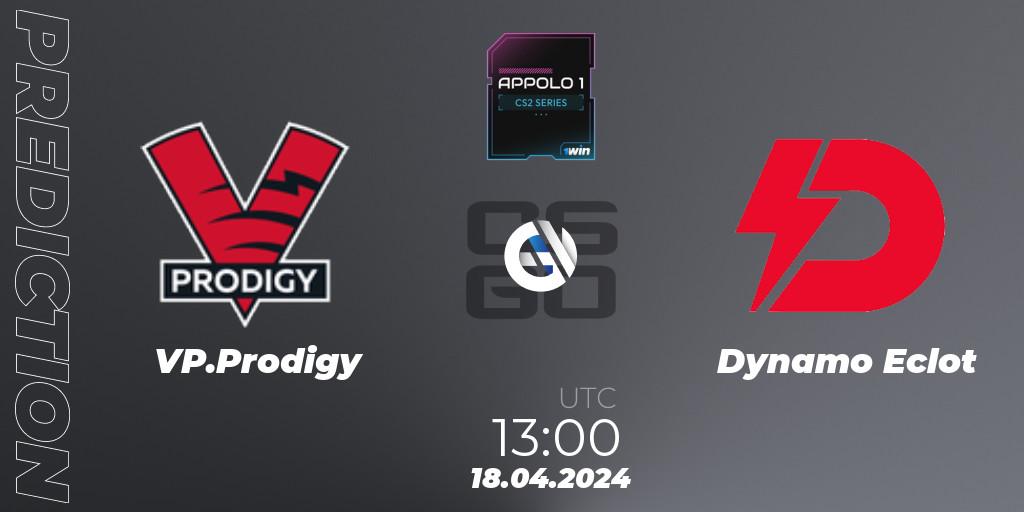 VP.Prodigy - Dynamo Eclot: ennuste. 18.04.2024 at 13:00, Counter-Strike (CS2), Appolo1 Series: Phase 1