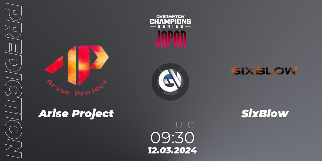 Arise Project - SixBlow: ennuste. 12.03.2024 at 10:30, Overwatch, Overwatch Champions Series 2024 - Stage 1 Japan
