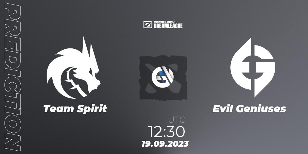 Team Spirit - Evil Geniuses: ennuste. 19.09.23, Dota 2, DreamLeague Season 21