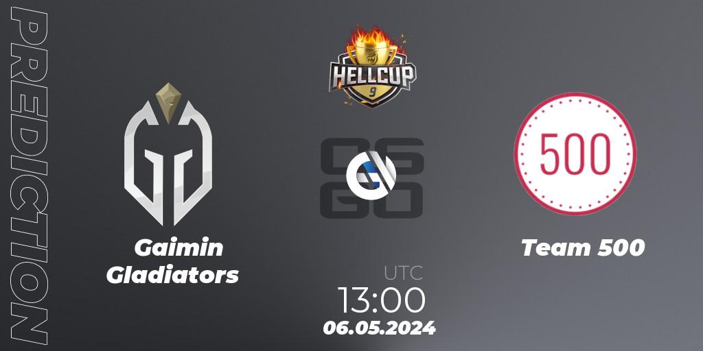 Gaimin Gladiators - Team 500: ennuste. 06.05.2024 at 13:05, Counter-Strike (CS2), HellCup #9