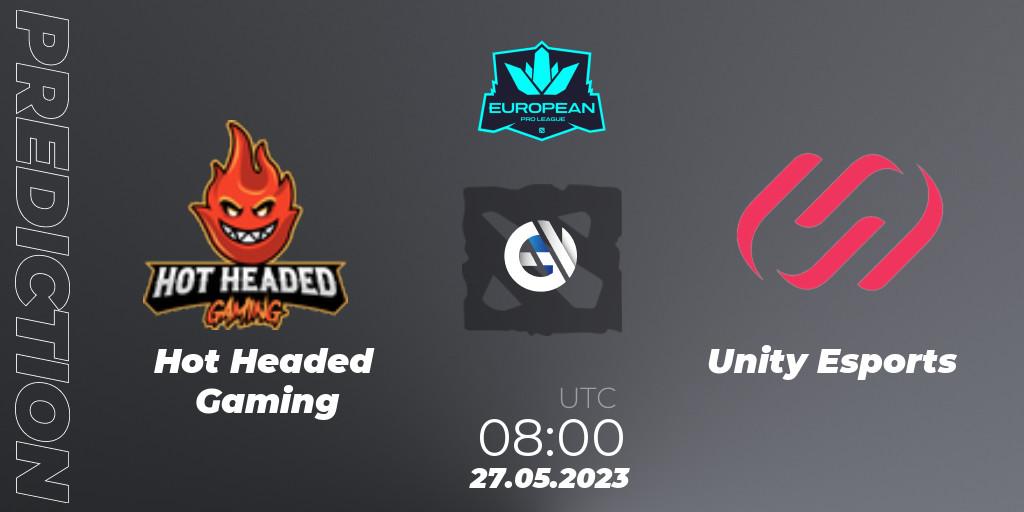 Hot Headed Gaming - Unity Esports: ennuste. 27.05.2023 at 08:04, Dota 2, European Pro League Season 9