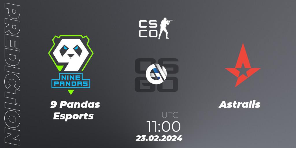 9 Pandas Esports - Astralis: ennuste. 23.02.24, CS2 (CS:GO), PGL CS2 Major Copenhagen 2024 Opening Stage Last Chance Qualifier