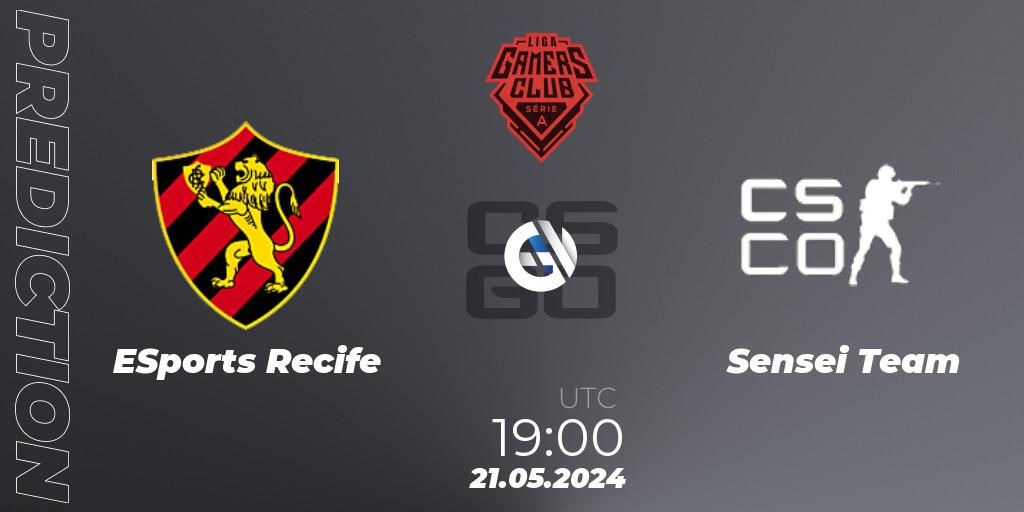 ESports Recife - Sensei Team: ennuste. 23.05.2024 at 22:00, Counter-Strike (CS2), Gamers Club Liga Série A: May 2024