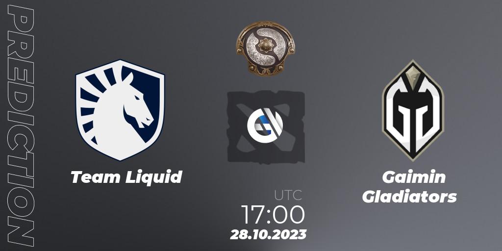 Team Liquid - Gaimin Gladiators: ennuste. 28.10.23, Dota 2, The International 2023