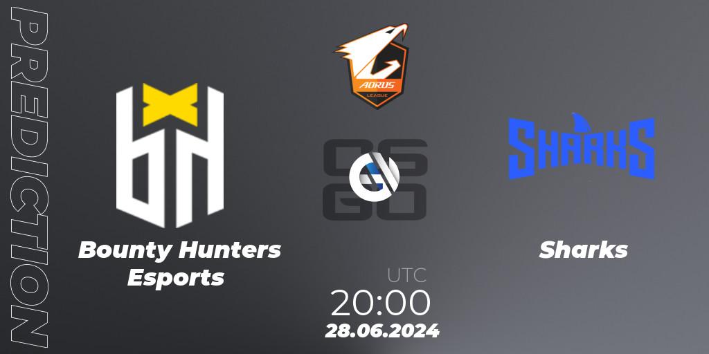 Bounty Hunters Esports - Sharks: ennuste. 28.06.2024 at 17:45, Counter-Strike (CS2), Aorus League 2024 Season 1: Brazil