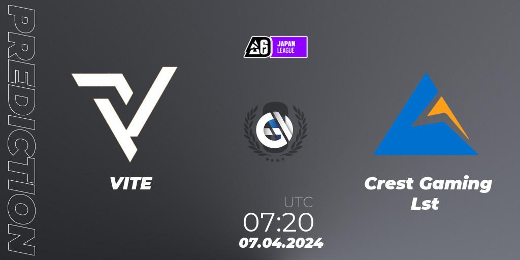 VITE - Crest Gaming Lst: ennuste. 07.04.2024 at 07:20, Rainbow Six, Japan League 2024 - Stage 1