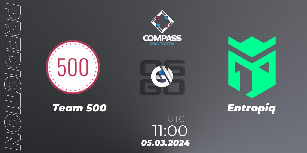 Team 500 - Entropiq: ennuste. 05.03.24, CS2 (CS:GO), YaLLa Compass Spring 2024 Contenders
