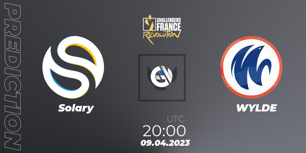 Solary - WYLDE: ennuste. 09.04.2023 at 20:30, VALORANT, VALORANT Challengers France: Revolution Split 2 - Regular Season