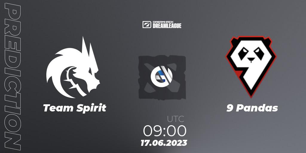 Team Spirit - 9 Pandas: ennuste. 17.06.2023 at 08:57, Dota 2, DreamLeague Season 20 - Group Stage 2
