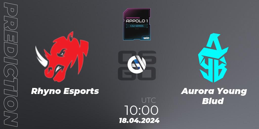 Rhyno Esports - Aurora Young Blud: ennuste. 18.04.24, CS2 (CS:GO), Appolo1 Series: Phase 1