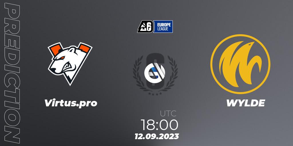 Virtus.pro - WYLDE: ennuste. 12.09.2023 at 18:00, Rainbow Six, Europe League 2023 - Stage 2