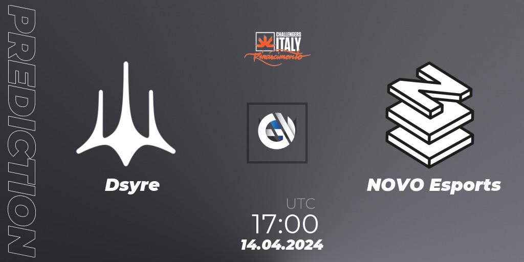 Dsyre - NOVO Esports: ennuste. 14.04.24, VALORANT, VALORANT Challengers 2024 Italy: Rinascimento Split 1