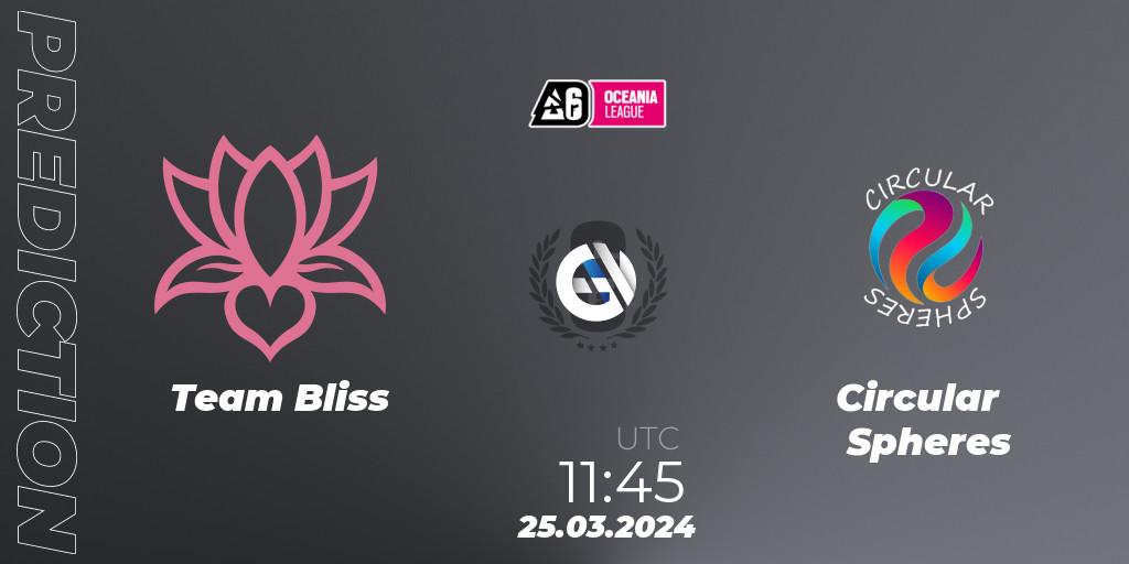 Team Bliss - Circular Spheres: ennuste. 25.03.2024 at 11:45, Rainbow Six, Oceania League 2024 - Stage 1