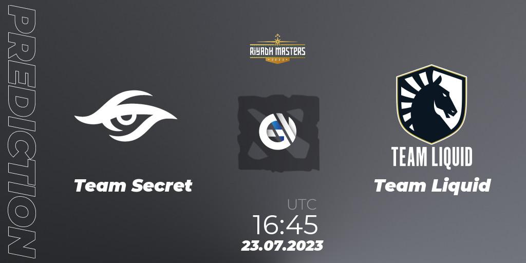 Team Secret - Team Liquid: ennuste. 23.07.23, Dota 2, Riyadh Masters 2023 - Group Stage