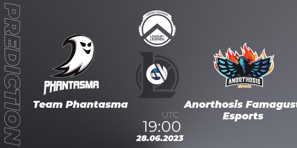 Team Phantasma - Anorthosis Famagusta Esports: ennuste. 28.06.2023 at 19:00, LoL, Greek Legends League Summer 2023