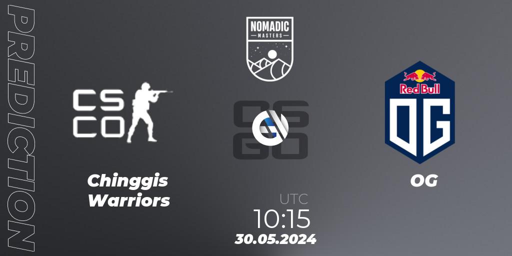 Chinggis Warriors - OG: ennuste. 30.05.2024 at 11:25, Counter-Strike (CS2), MESA Nomadic Masters: Spring 2024