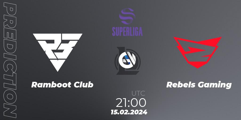 Ramboot Club - Rebels Gaming: ennuste. 15.02.2024 at 21:00, LoL, Superliga Spring 2024 - Group Stage