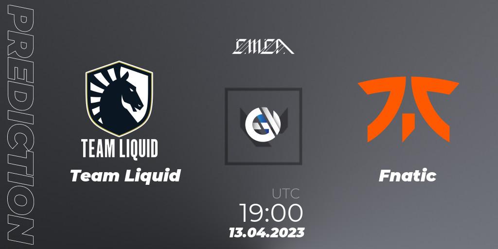Team Liquid - Fnatic: ennuste. 13.04.23, VALORANT, VCT 2023: EMEA League - Regular Season