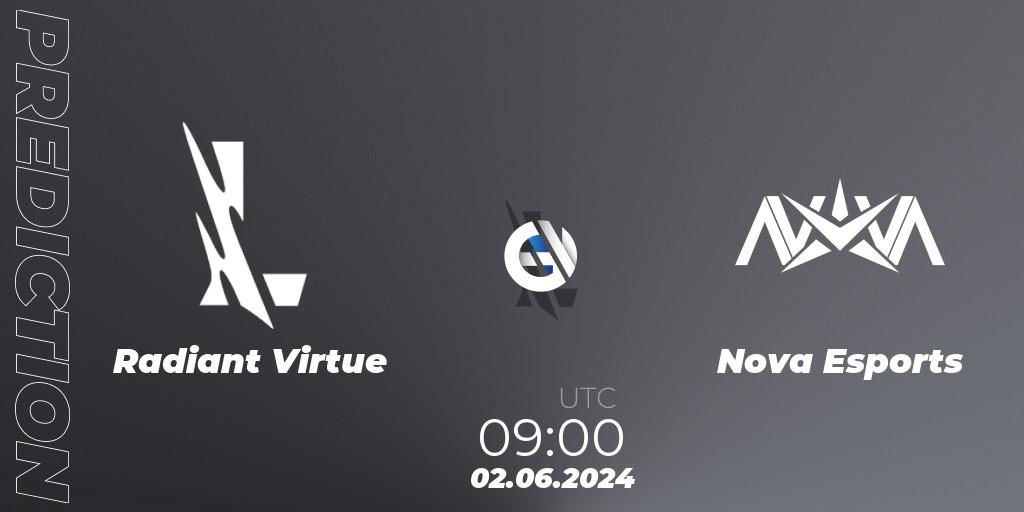 Radiant Virtue - Nova Esports: ennuste. 02.06.2024 at 09:00, Wild Rift, Wild Rift Super League Summer 2024 - 5v5 Tournament Group Stage